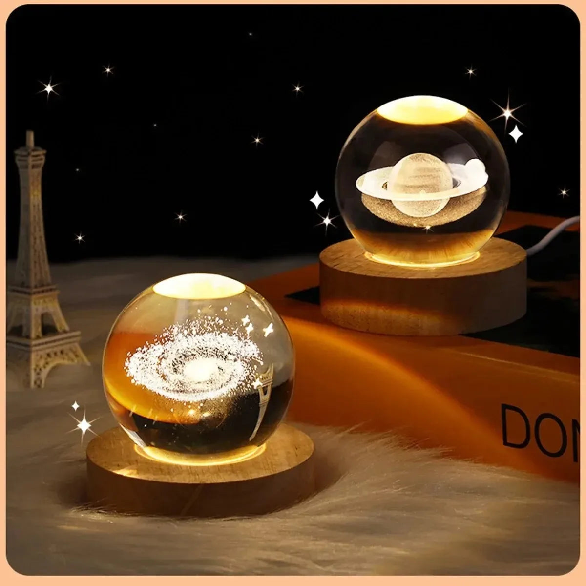 3D Solar System Crystal Ball LED Decoration Lamp