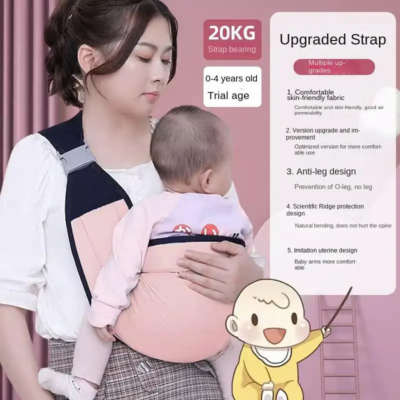 Ergonomic Baby Carrier with Hip Seat Front Carry Infant Sling 0-24M