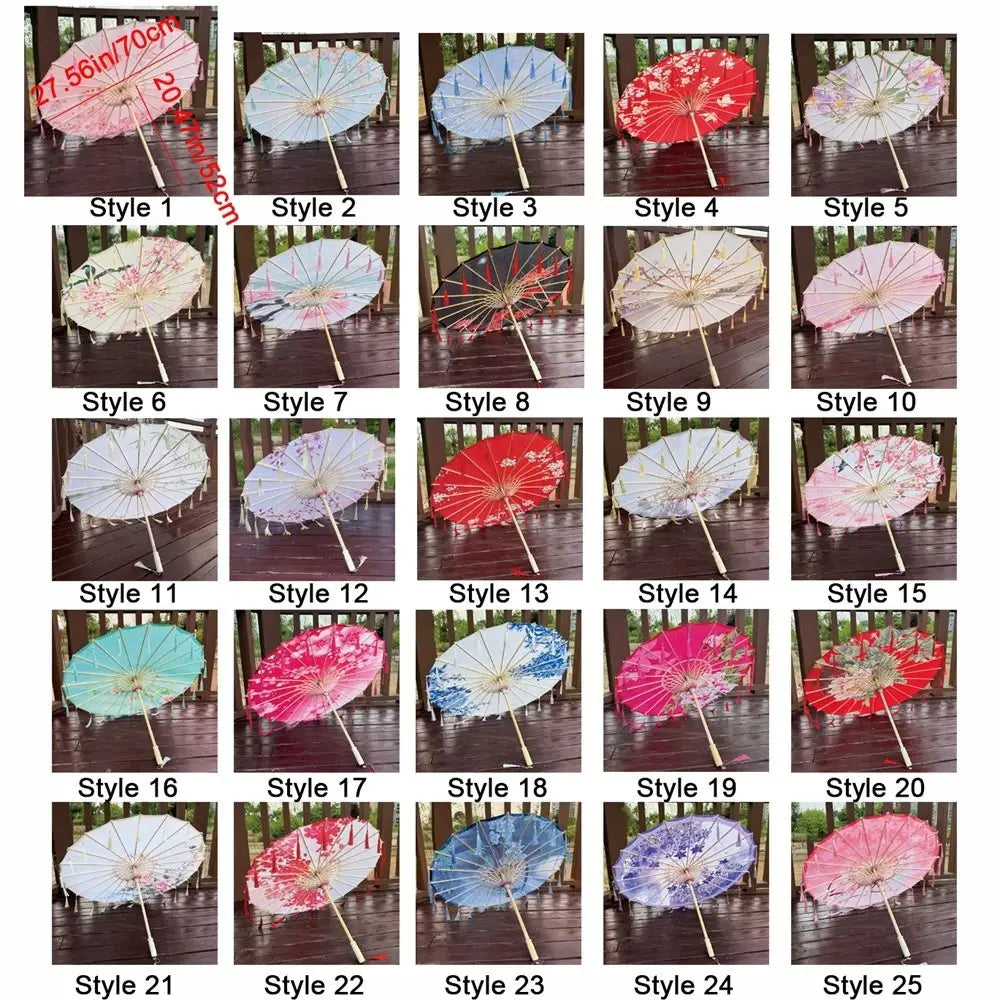 Buy 70cm Chinese Silk Tassel Umbrella