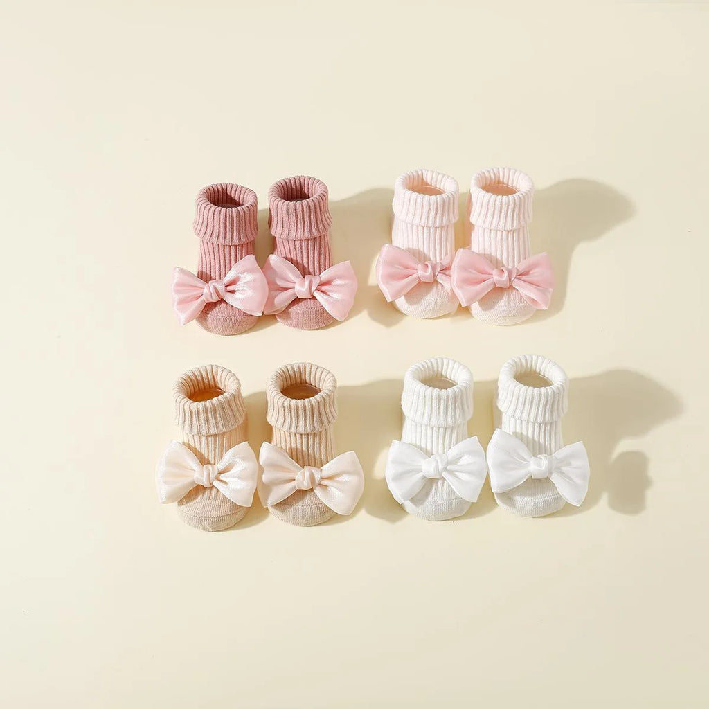 Baby Girl Bow Ankle Socks Soft Cotton Anti-Slip Toddler Socks