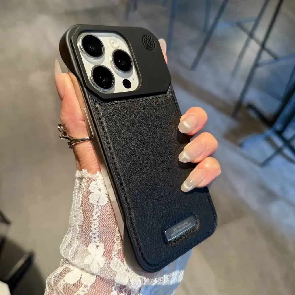 Business Leather MagSafe Case for iPhone 11 12 13 14 15 16 17 Pro Max