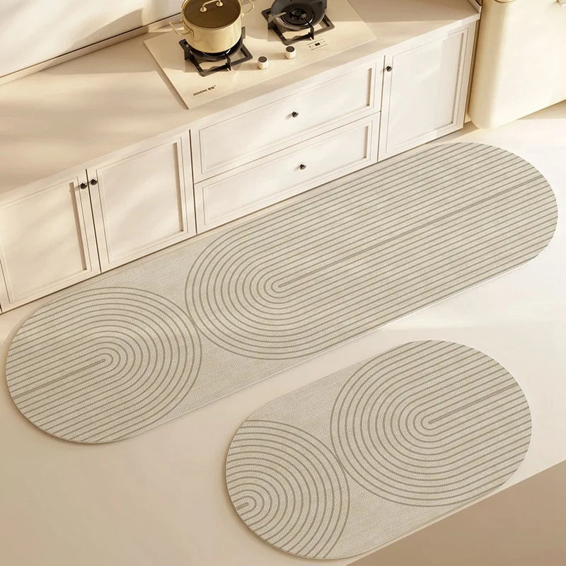 Anti-Slip Diatomite Kitchen Mat Super Absorbent Long Floor Rug