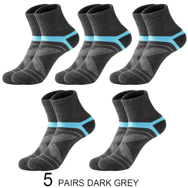 Men's Hiking Basketball Socks 3 Pairs Breathable Sweat Absorbent