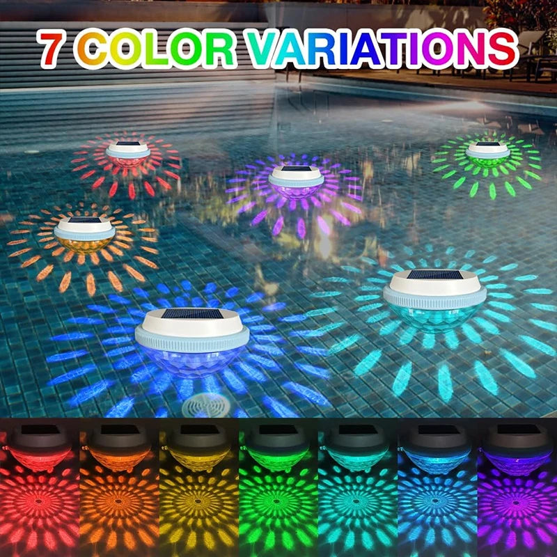 Solar Floating Pool Light 7 Color Waterproof LED Lamp