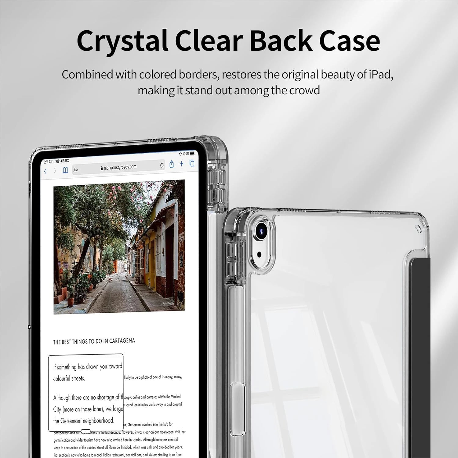 Clear Flip Case for iPad – Slim Protective Stand Cover