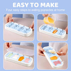 Kids Silicone Popsicle Molds – BPA Free Mini Ice Cream Maker Set
