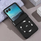 Magnetic Luxury Woven Leather Case for Motorola Razr 70 60 50 Ultra