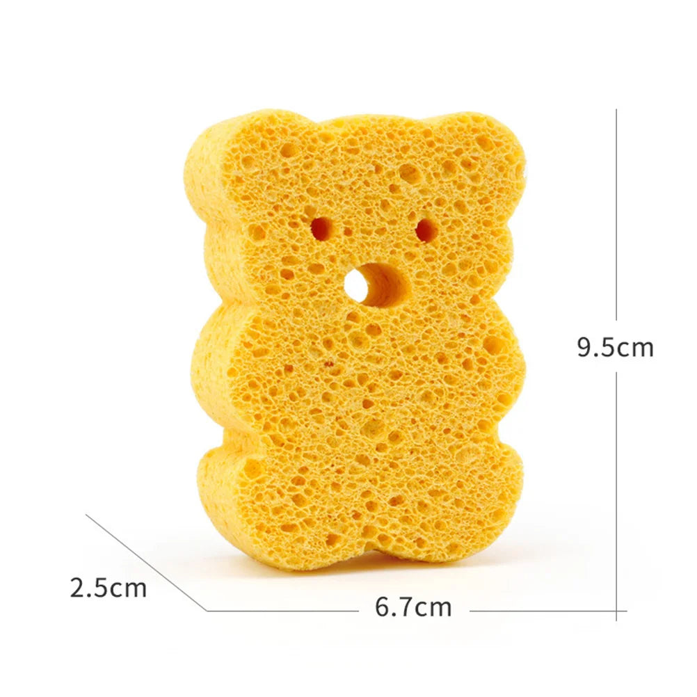3PCS Baby Bath Sponge Cartoon Animal Loofah Set for Kids
