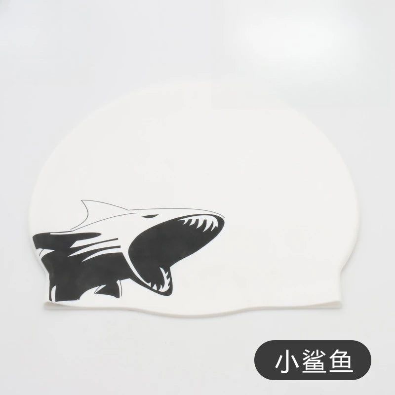 Cartoon Silicone Swimming Cap Waterproof Stretch Swim Hat