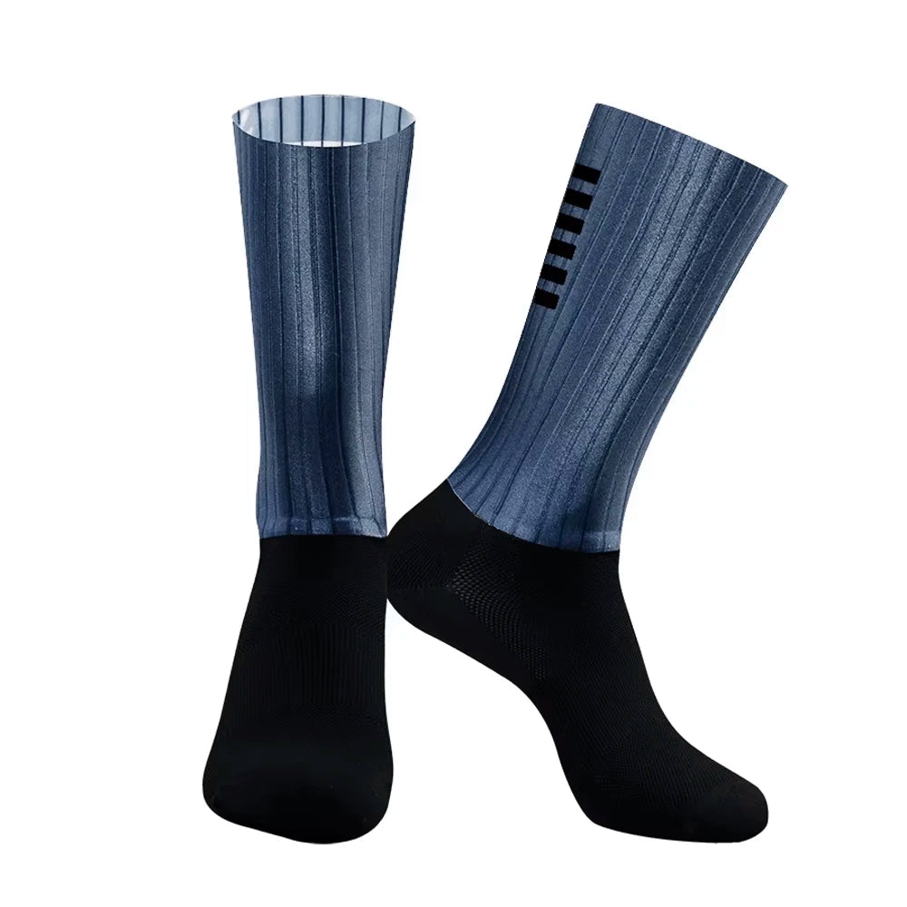 Aero Silicone Cycling Socks Men Anti-Slip for Road Bike Sport