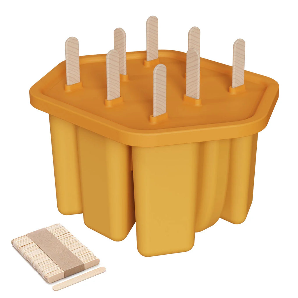 8 Holes Silicone Popsicle Mold – Reusable Ice Pop Maker Tray Easy Release