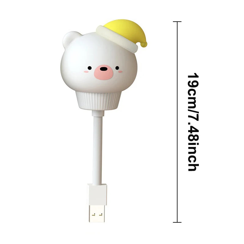 Cute Cartoon USB Night Light for Kids Bedroom Décor