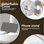 8 Inch Portable Desk Fan UK Oscillating Foldable Cooling Fan