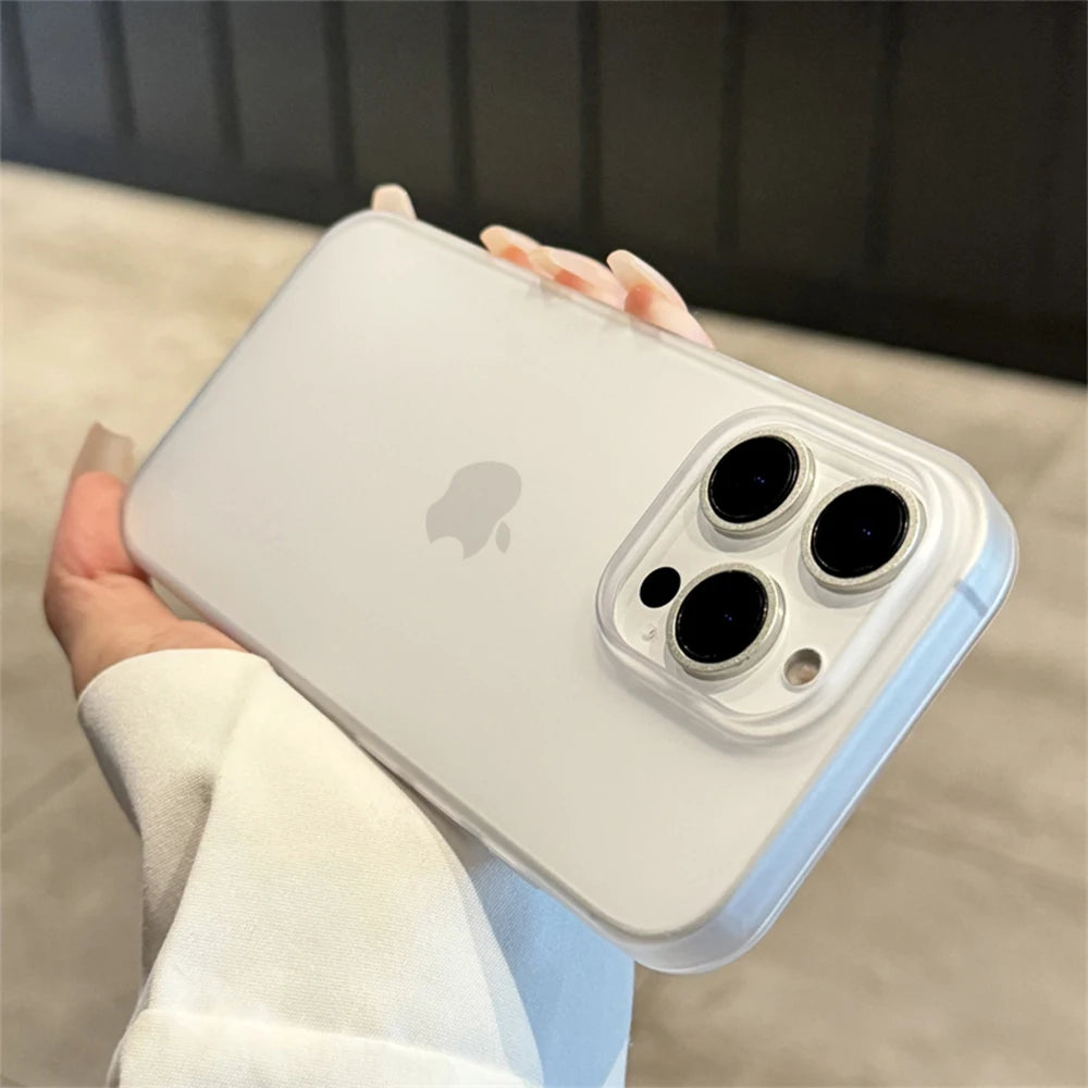 Soft Matte Candy Clear Case for iPhone 11 12 13 14 15 16 Pro Max