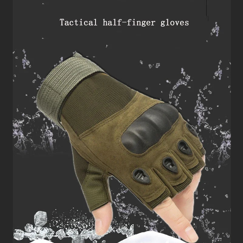 Tactical Gloves Anti Slip Half Finger Gym Fitness Wear Resistant Grips Secondary image