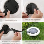Solar Outdoor LED Lights Warm White Garden Lamp