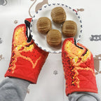 Lobster Claw Oven Mitts – Long Heat-Resistant Cotton Baking Gloves