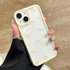 Cute Pink Bow Clear Case for iPhone 11 12 13 14 15 Pro Max