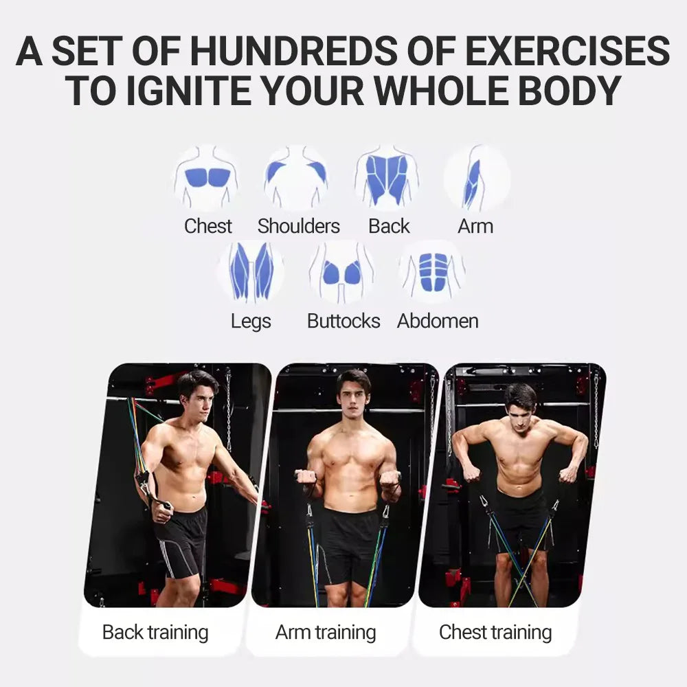 Pull Rope Resistance Bands Set Chest Expander Home Workout Gym