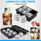 Diamond Rose Gun Shape Ice Cube Mold Silicone Cocktail Ice Maker Tray