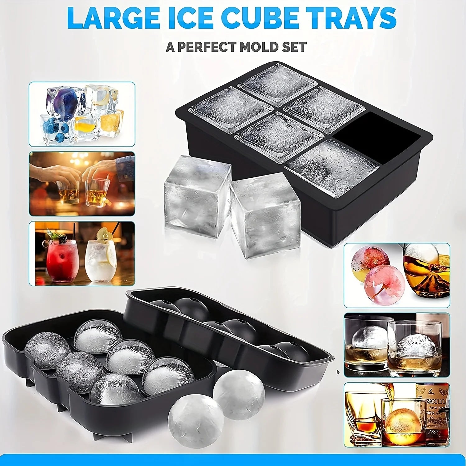 Diamond Rose Gun Shape Ice Cube Mold Silicone Cocktail Ice Maker Tray