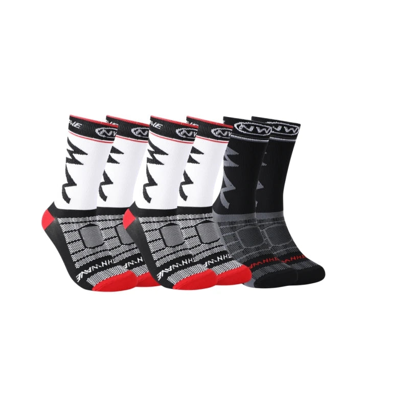 Breathable Sports Socks 3 Pairs Running Cycling Outdoor Men UK