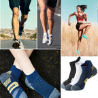 Fitness Sport Socks Non-Slip Cushioned Quick Dry Running Socks 3 Pairs