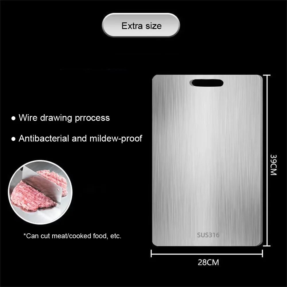 316 Stainless Steel Cutting Board Double-Sided