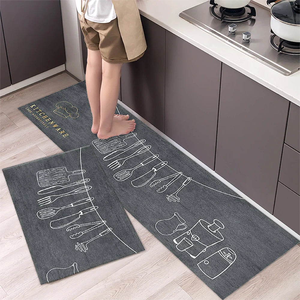 Kitchen Floor Mat UK Soft Washable Anti-Slip Area Rug