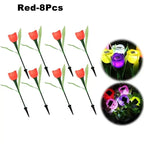 Solar Tulip Rose Flower Lights for Waterproof Garden Decor