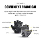 Summer Half Finger Cycling Gloves Breathable MTB Gym Anti Slip
