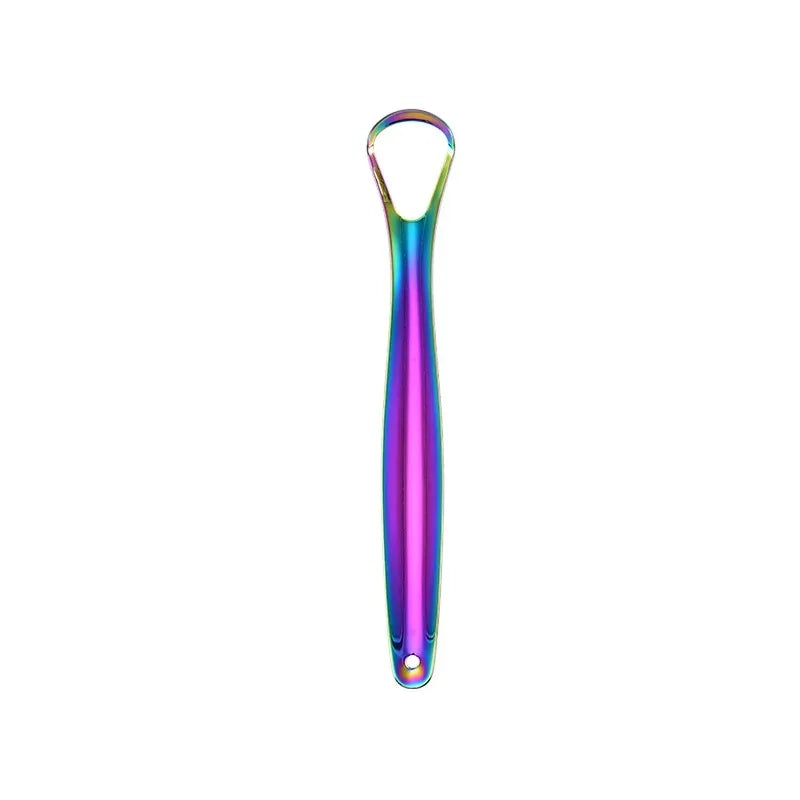 Reusable Stainless Steel Tongue Scraper Fresh Breath Oral Hygiene Tool