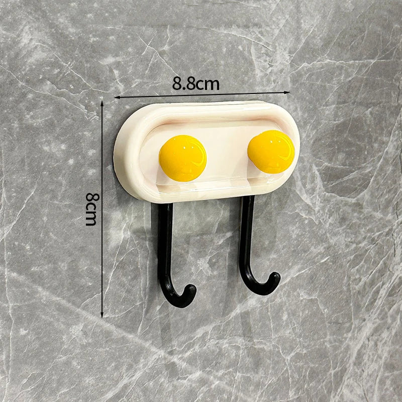 Adhesive Wall Hook Durable No-Drill Coat & Bathroom Storage Hook