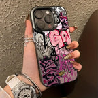 Pink Graffiti Art Case for iPhone 11 12 13 14 15 16 17 Pro Max