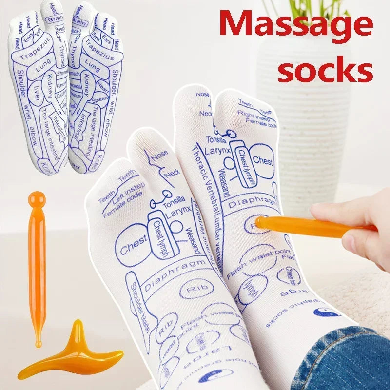 Acupressure Foot Massage Socks for Tired Feet & Reflexology Care
