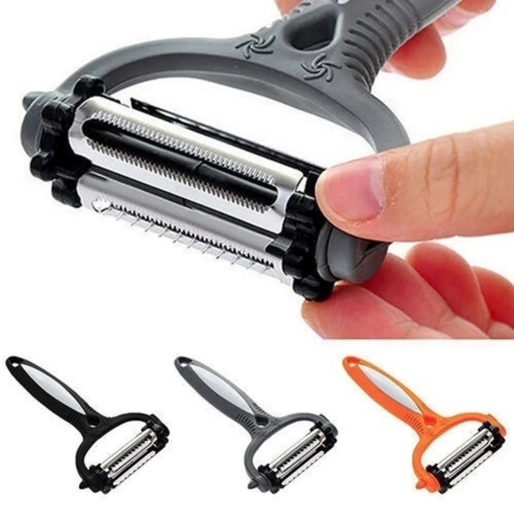 360 Degree Rotary Peeler 3-in-1 – Multifunction Vegetable & Fruit Cutter Slicer