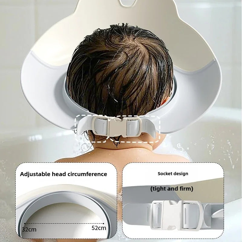Dinosaur Baby Shower Cap Adjustable Waterproof Bath Visor