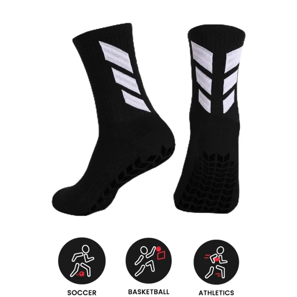 Non Slip Football Socks Men Anti Grip Training Sports 1 Pair