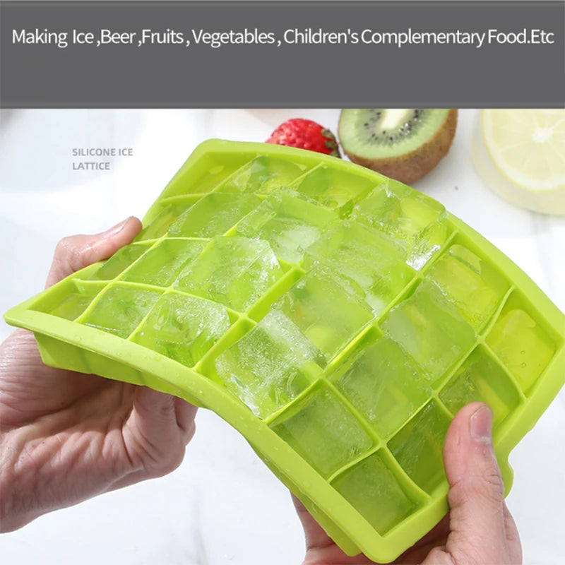 Large Silicone Ice Cube Tray Jumbo Square Ice Maker Mold (4/6/8/15 Grid)
