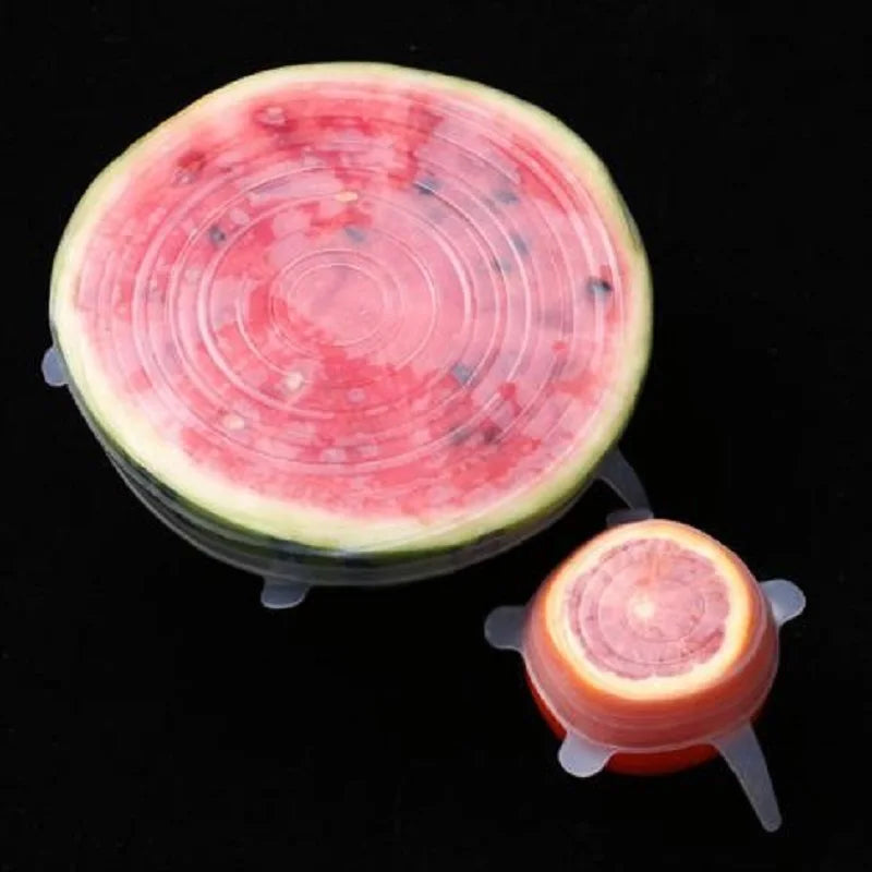 Silicone Stretch Lids 6Pcs Reusable Food Covers & Fresh Keeping Bowl Lids