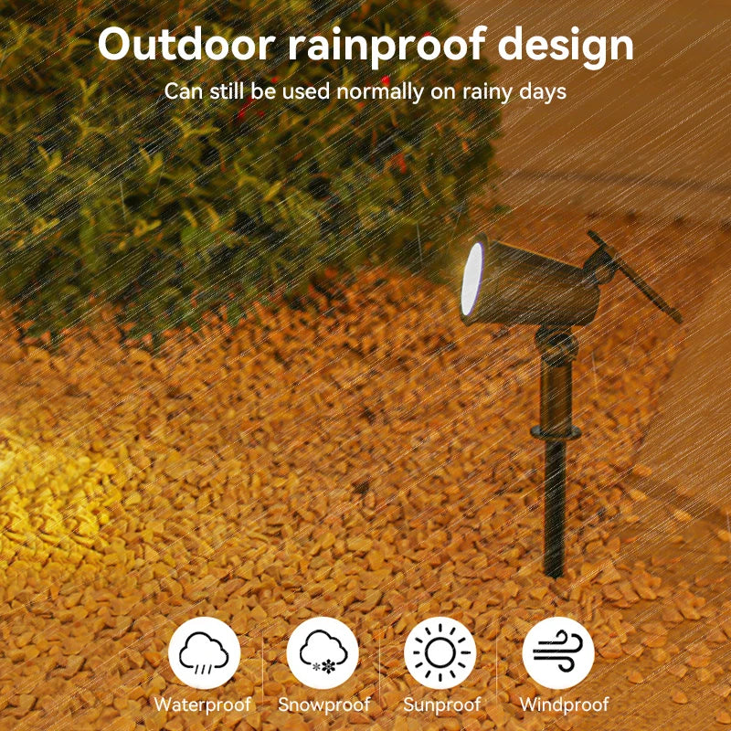 9 LED Solar Spotlight Waterproof Garden Light