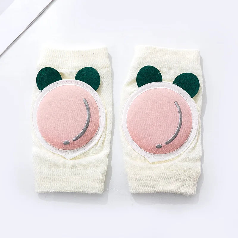Cartoon Baby Knee Pads Summer Mesh Crawling Protection (0–3Y)