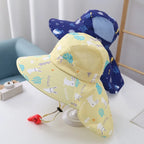 Kids UV Protection Sun Hat Large Brim Fisherman Cap