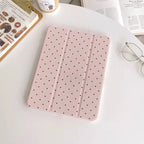 Black Polka Dots Trifold Case for iPad Air Pro Mini 10.2 10.9 Cover