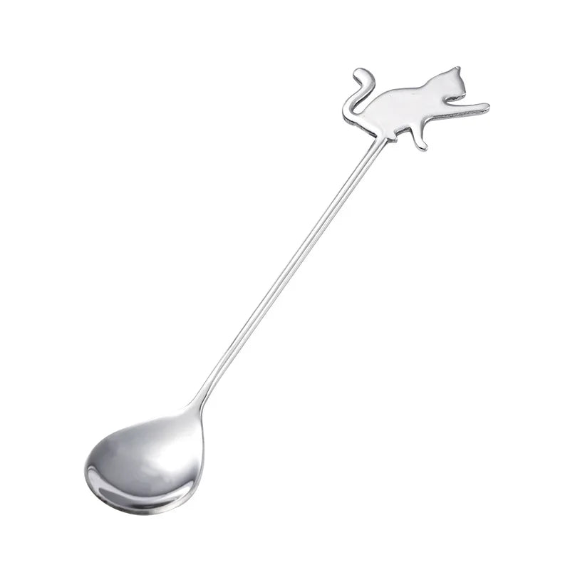 Cute Cat Coffee Spoon 304 Stainless Steel – Dessert & Ice Cream Spoon