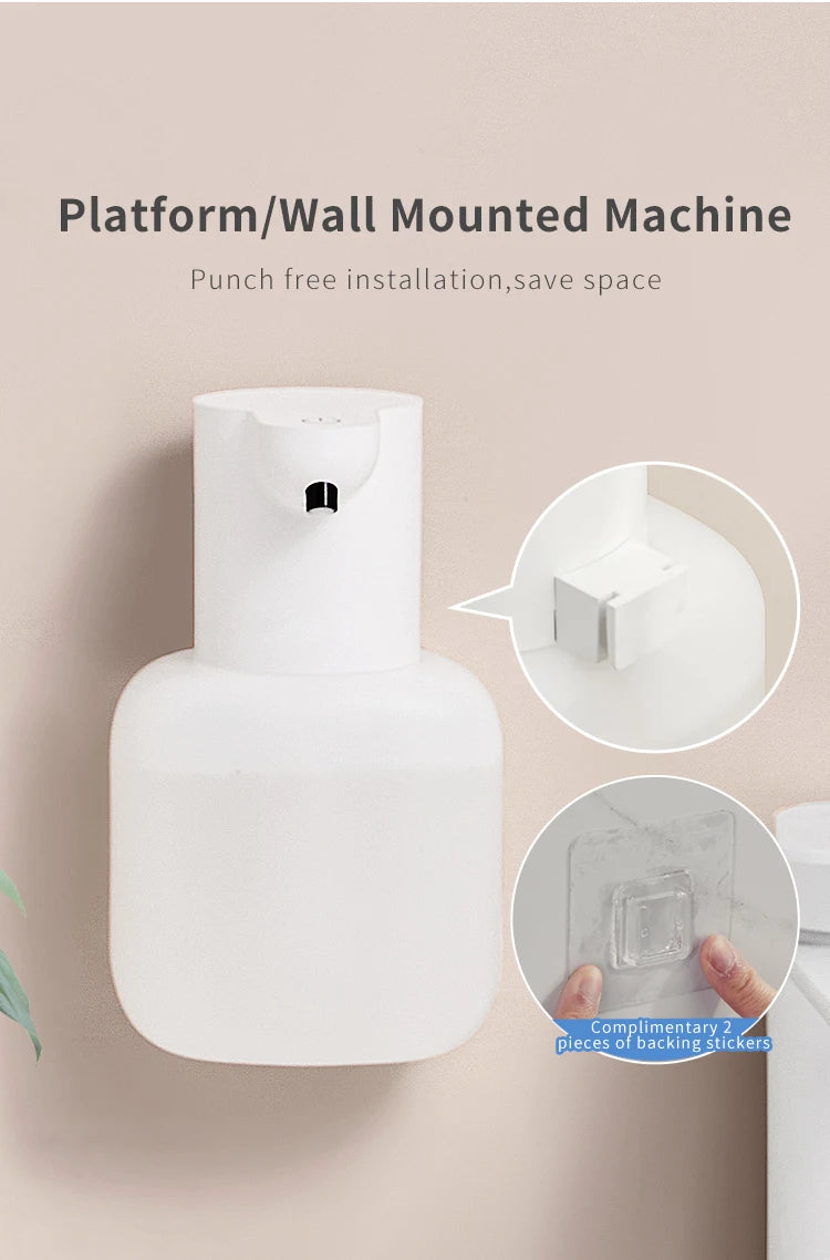 Wall Mounted Automatic Soap Dispenser 500ML Rechargeable Sensor Foam Dispenser