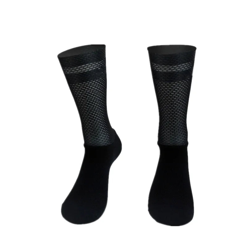 Pro Team Aero Cycling Socks Men Anti Slip Silicone Grip Bike