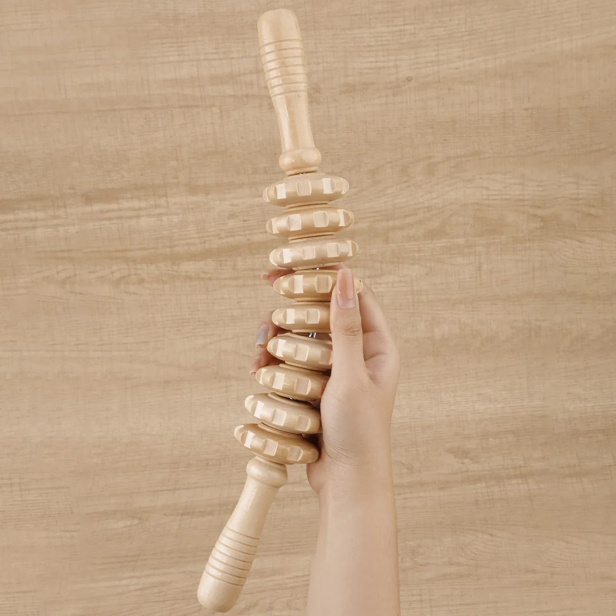 Wooden Therapy Massage Roller Stick for Muscle & Fascia Relief
