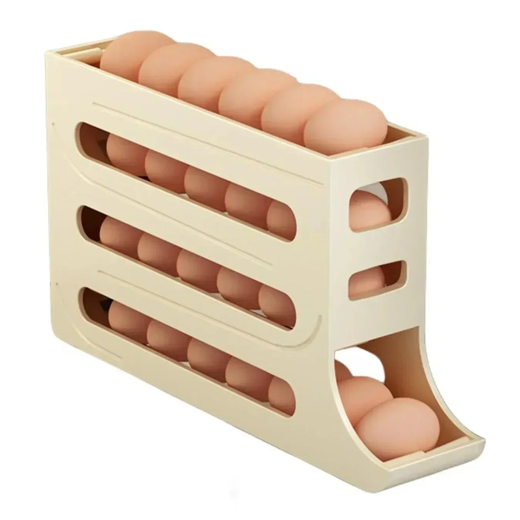 4 Layer Rolling Egg Dispenser Fridge Organizer