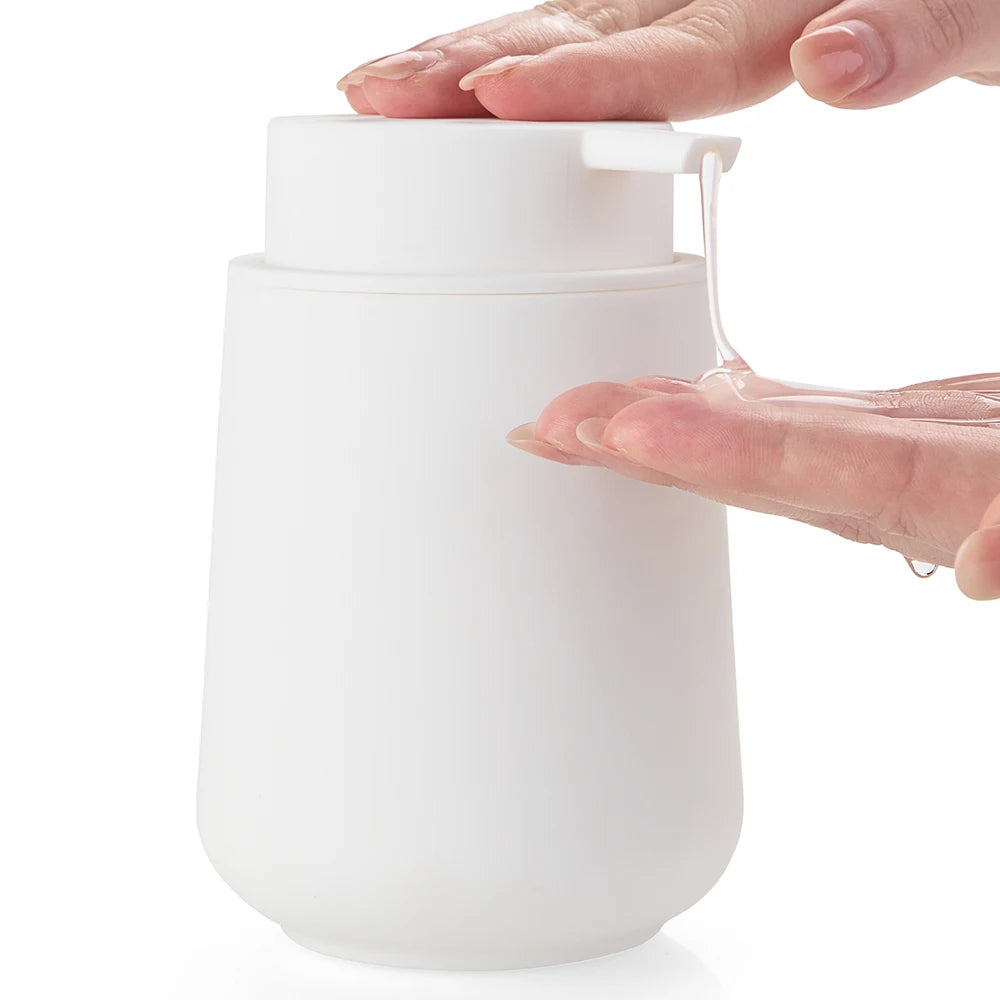 Matte Black Liquid Soap Dispenser 11oz Modern Bathroom & Kitchen Pump Bottle